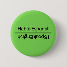 Flippable Bi-lingual Volunteer Pins 