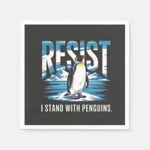 Flipped Up I Stand with the Penguins Napkins