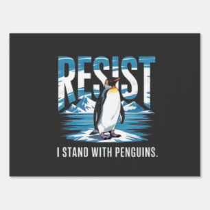 Flipped Up I Stand with the Penguins Sign