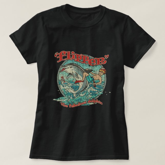 Flipper The Fabulous Dolphin 1964 T-Shirt (Design Front)