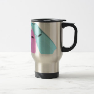 flippers dive swim pink blue sports men women travel mug