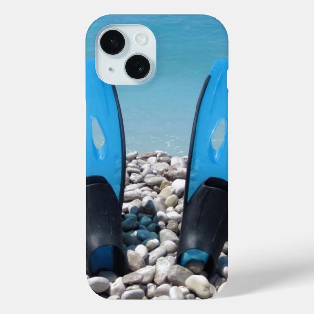 Flippers, Pebbles, and Ocean Case-Mate iPhone Case (Back)