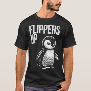 Flippers Up Penguin Resistance Subtle Anti Protest T-Shirt