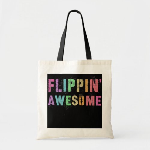 FLIPPIN AWESOME Cheerleading Team Gymnast Tote Bag