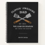 Flippin Awesome Dad BBQ Father Personalized Recipe Notebook