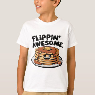Flippin' Awesome Pancake Stack Funny Breakfast T-Shirt