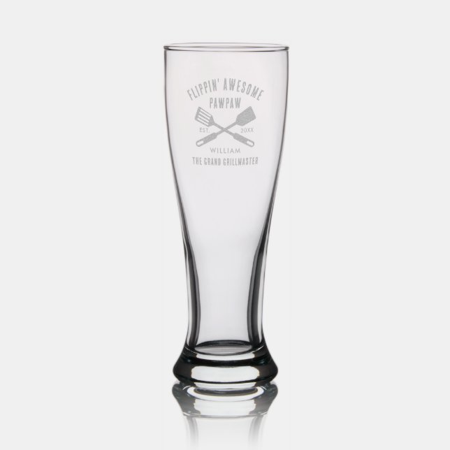 Flippin Awesome Pawpaw Cool Custom Pilsner Glass (Glassware)