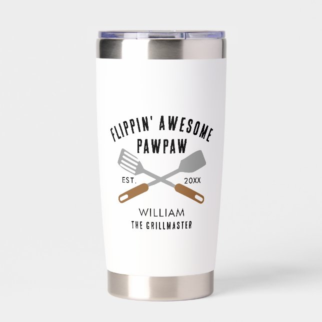 Flippin Awesome Pawpaw Fathers Day Gag Custom Insulated Tumbler (Front)