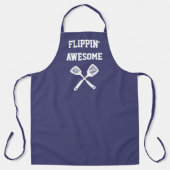 Flippin Awesome Spatula Funny Navy Blue Grilling Apron (Front)