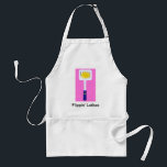 Flippin' Latkas apron<br><div class="desc">The image is a drawing of a spatula and a latka (potato pancakes for Hanukkah).</div>