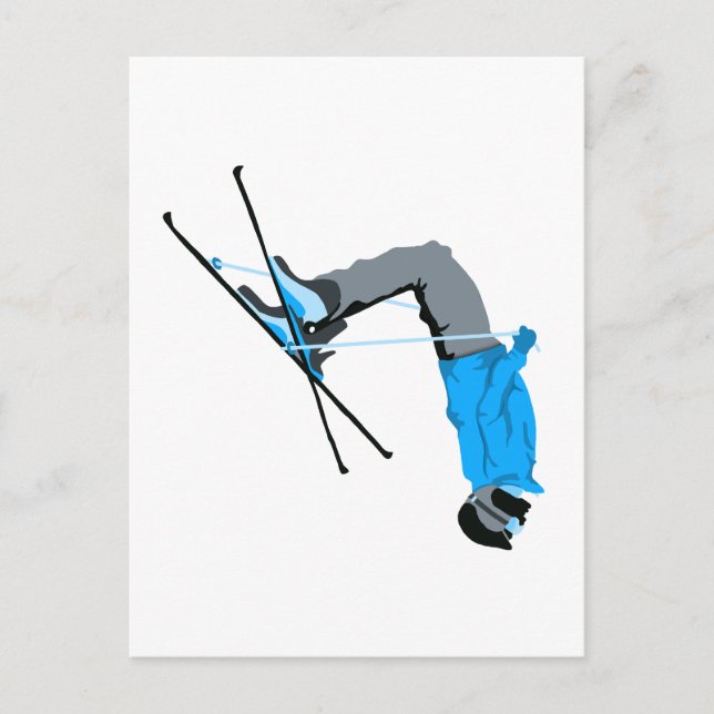 Flippin Out | Ski Backflip Skier Postcard (Front)