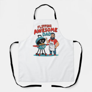 Flipping Awesome Dad Father's Day Funny  Apron