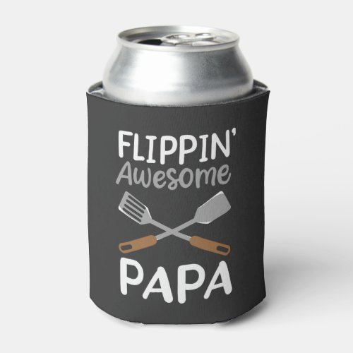 Flipping Awesome Papa Chef Dad Can Cooler