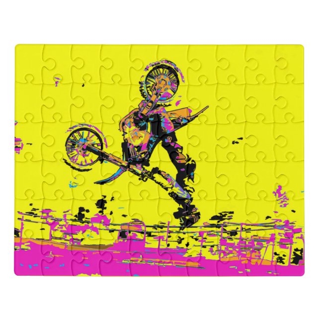 Flipping Out! - Freestyle Motocross Tricks Jigsaw Puzzle (Puzzle Horizontal)