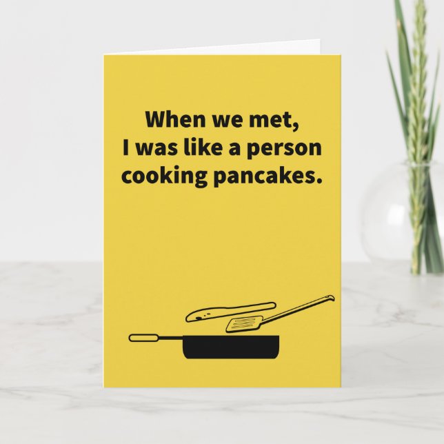 Flipping Pancakes - Anniversary Card (Front)