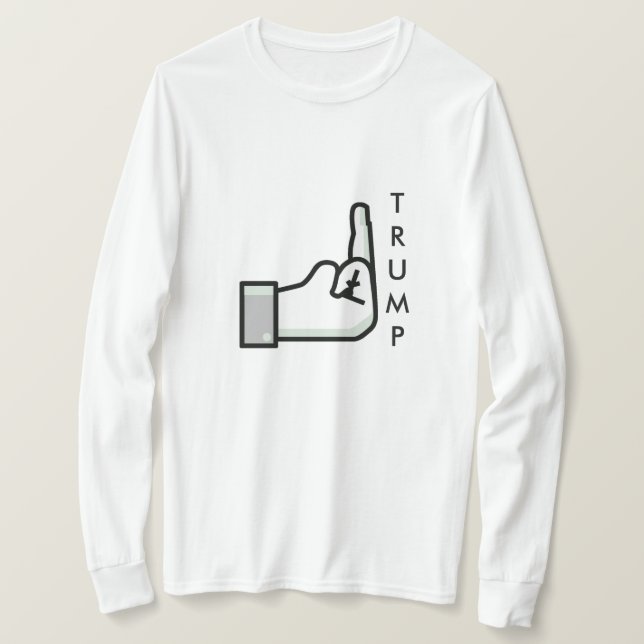 Flipping the Bird and Donald Trump Shirt (Design Front)