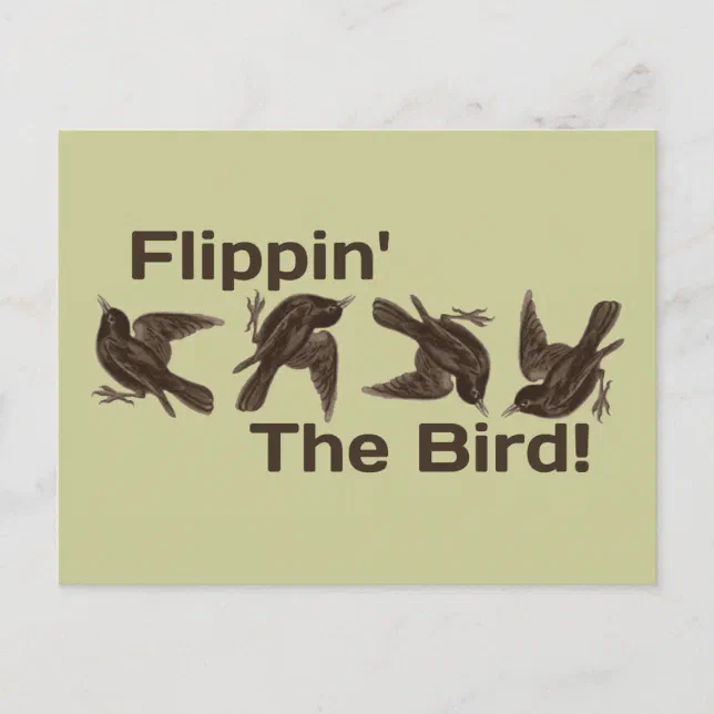 Flipping the Bird Postcard | Zazzle