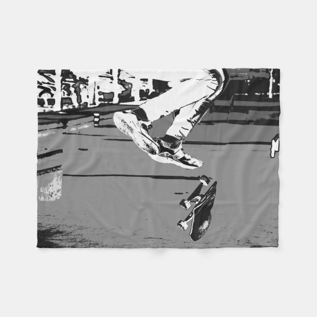 Flipping the Board  Fleece Blanket (Front (Horizontal))