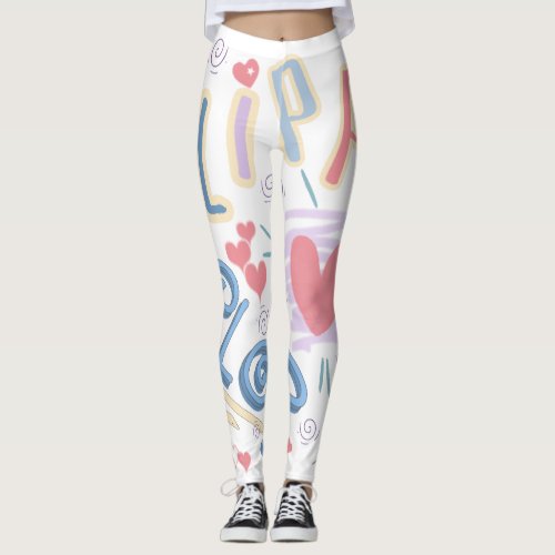 Flippy Flop Heart ID311 Leggings