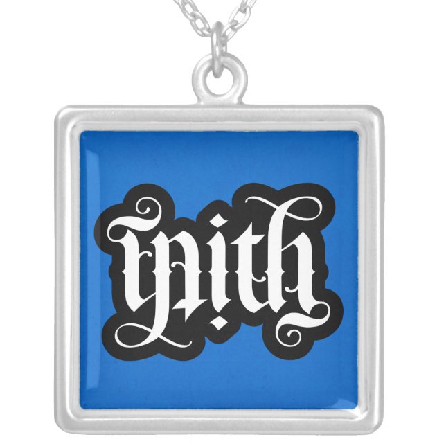FlipScript Ambigram Necklace and Chain (Front)