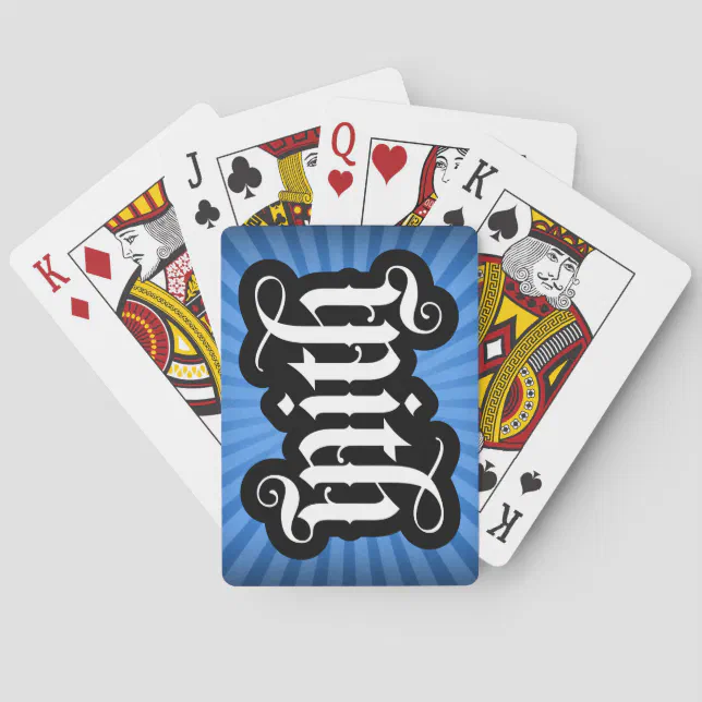 FlipScript Ambigram Playing Cards | Zazzle