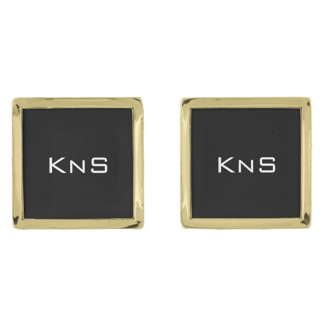 Flipstylez Designs Gold Cufflinks (Front)