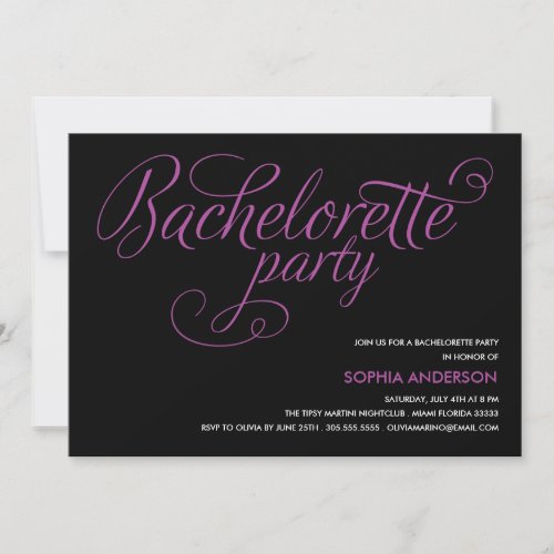 FLIRT   BACHELORETTE PARTY INVITATION