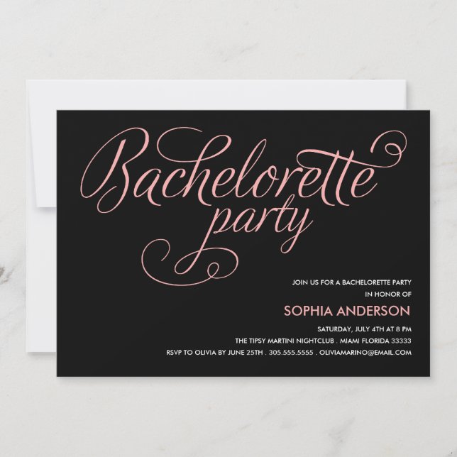 FLIRT  | BACHELORETTE PARTY INVITATION (Front)