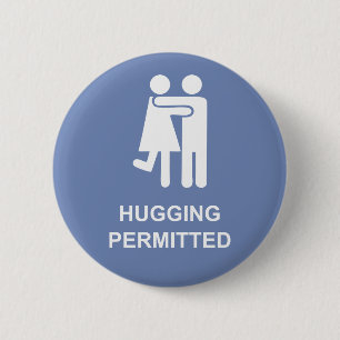 flirt badge HUGGING PERMITTED mandatory Pinback Button