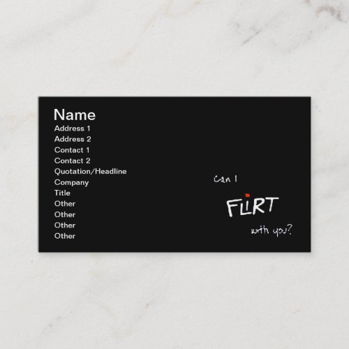Flirt Business Card