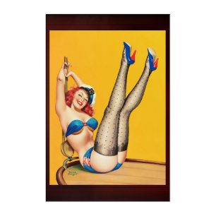 Flirt Pulp Cover by Peter Driben Acrylic Print