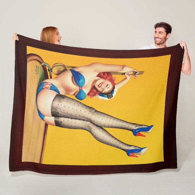 Flirt Pulp Cover by Peter Driben Fleece Blanket (In Situ)