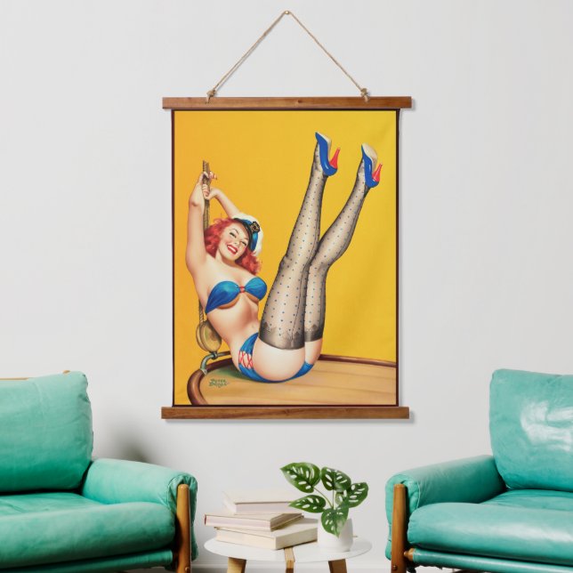 Flirt Pulp Cover by Peter Driben Hanging Tapestry (Living Room)