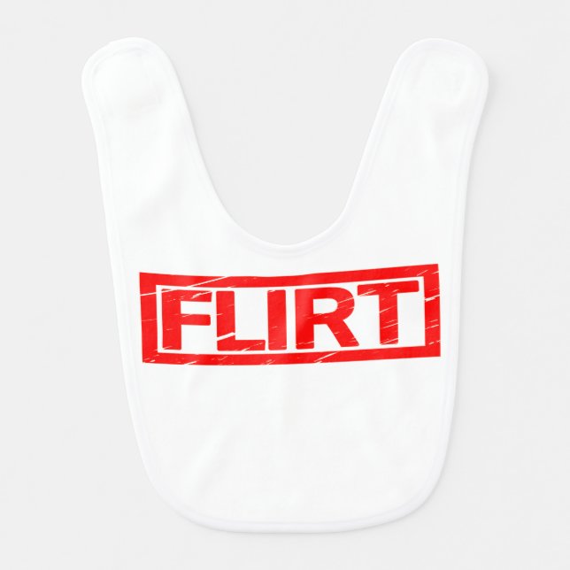 Flirt Stamp Baby Bib (Front)