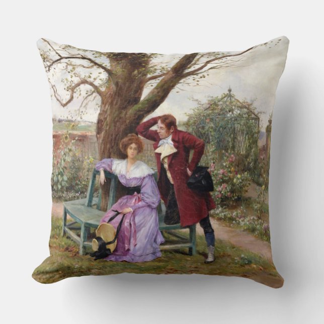 Flirtation Throw Pillow (Front)