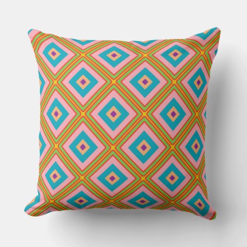 Flirtatious Check FI Throw Pillow