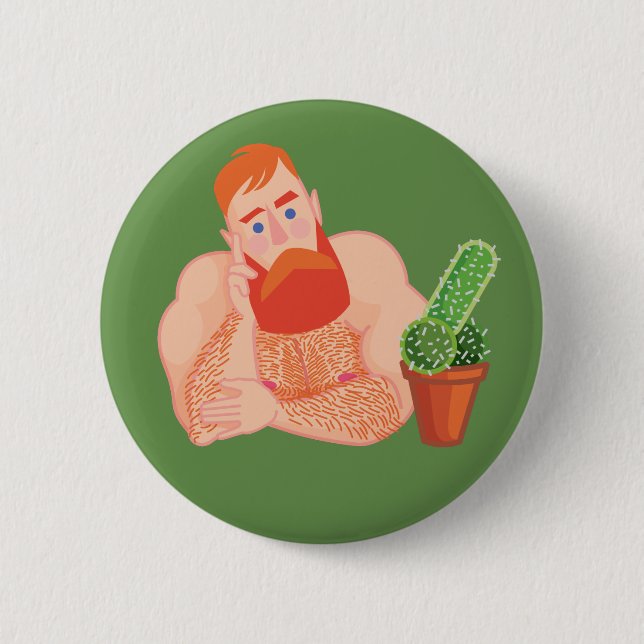 Flirtatious Guy Pinback Button (Front)