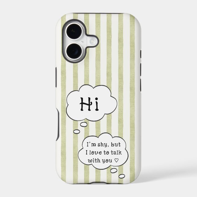 Flirting for beginners, Love to talk, Gold stripes Case-Mate iPhone Case (Back)