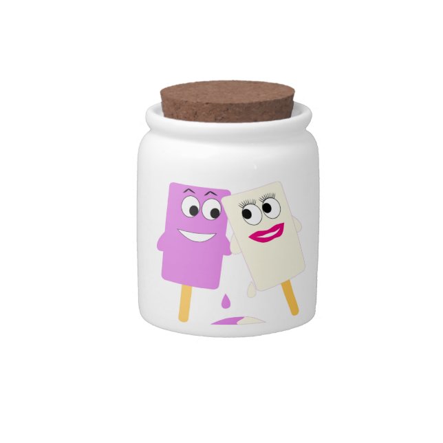 FLIRTING ICE CREAM POPS CANDY JAR (Front)