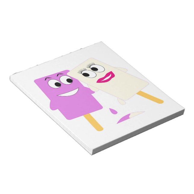 FLIRTING ICE CREAM POPS NOTEPAD (Angled)