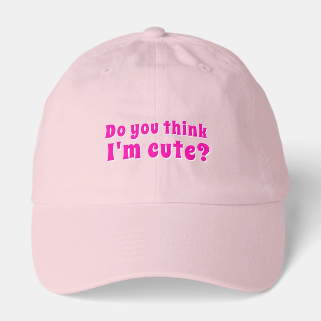 Flirting Introverts Do you think I'm cute? Hat (Front)