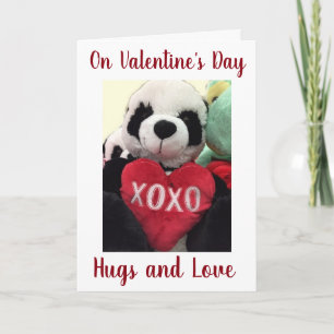 **FLIRTING TEDDYBEAR** FOR YOU ON VALENTINE'S DAY HOLIDAY CARD