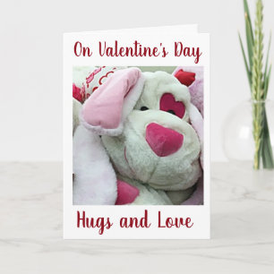 **FLIRTING TEDDYBEAR** FOR YOU ON VALENTINE'S DAY HOLIDAY CARD