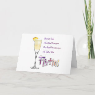 Flirtini Pineapple Mimosa Cocktail Recipe Art Card