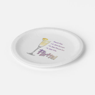 Flirtini Pineapple Mimosa Cocktail Recipe Art Paper Plates