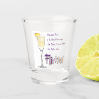 Flirtini Pineapple Mimosa Cocktail Recipe Art Shot Glass