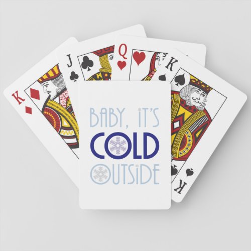 Flirty Baby Its Cold Outside Christmas Poker Cards