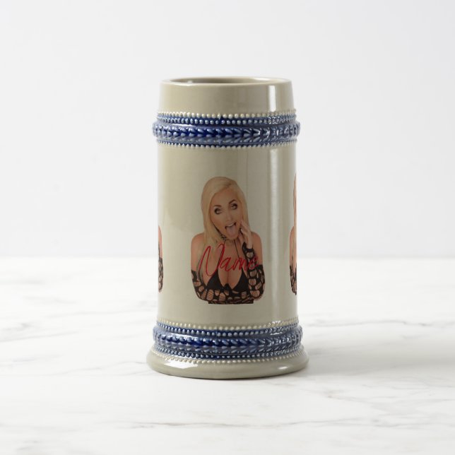 Flirty blonde Thunder_Cove Beer Stein (Center)
