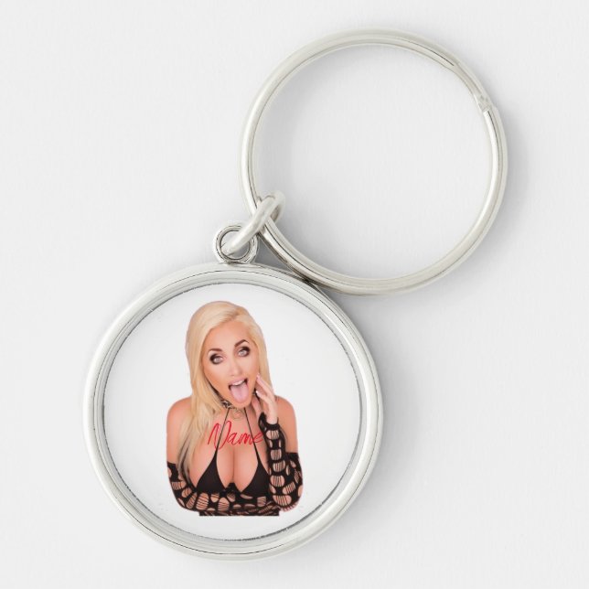 Flirty blonde Thunder_Cove Keychain (Front)