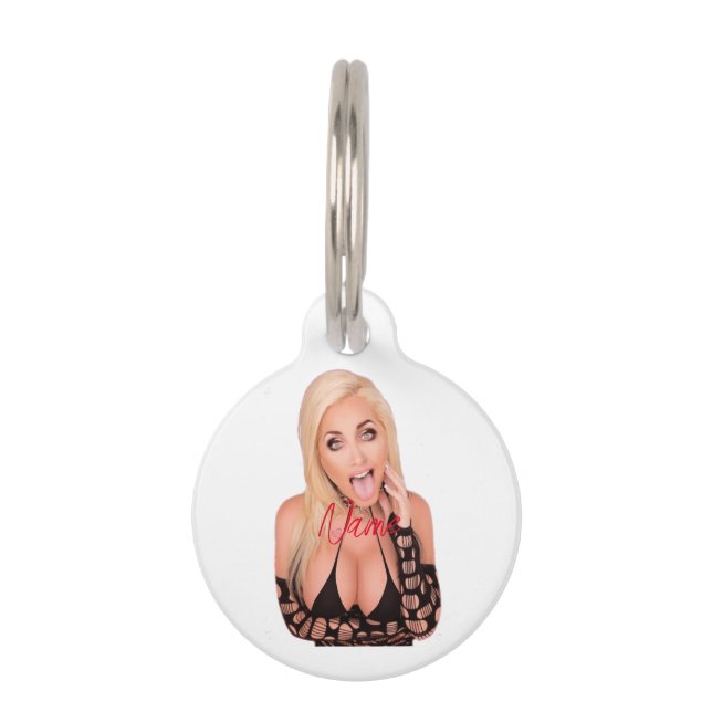 Flirty blonde Thunder_Cove Pet ID Tag (Front)